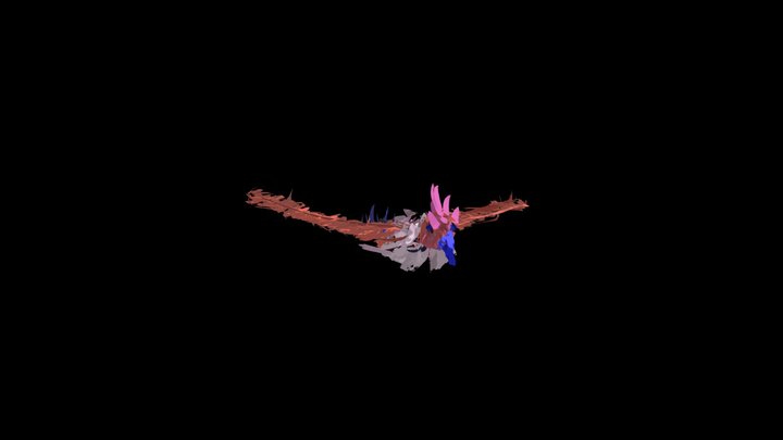 Bird in flight 3D Model