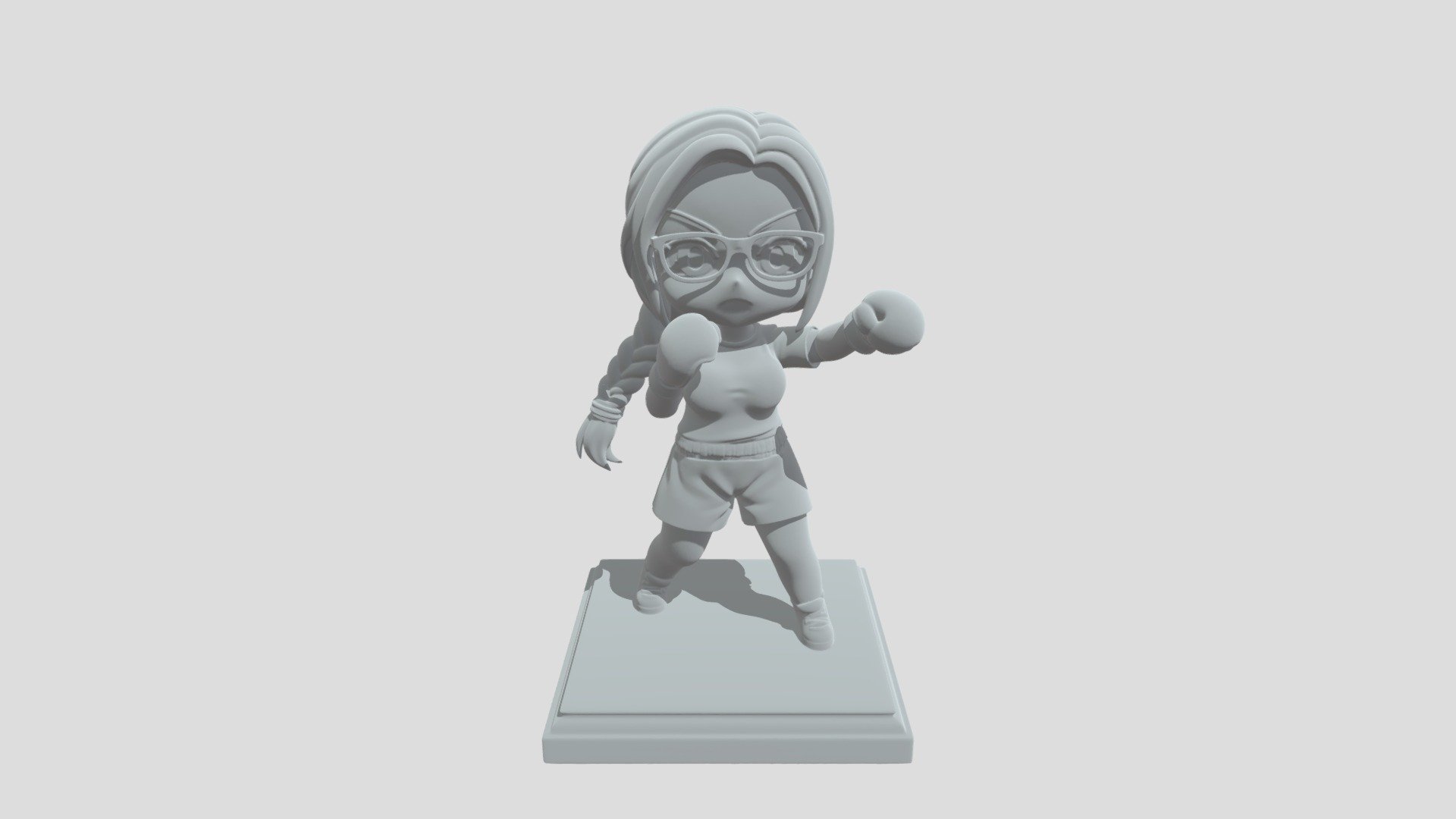 Chibi Boxer with Glasses - Download Free 3D model by alexanderabel87 ...