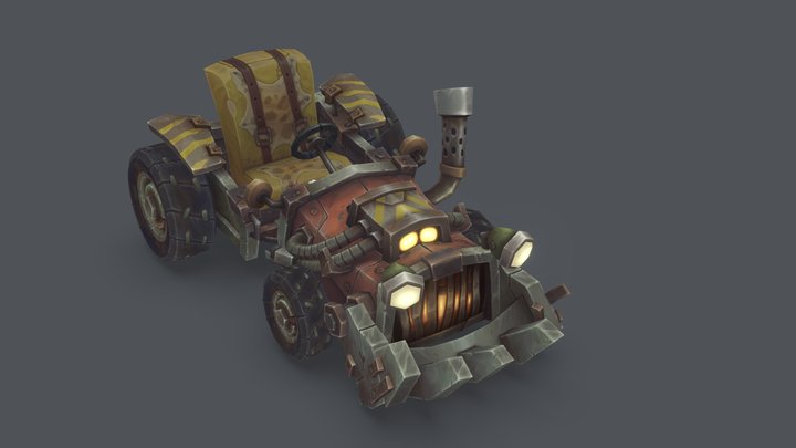 Hand Painted Vehicle - WoW Fan Art 3D Model