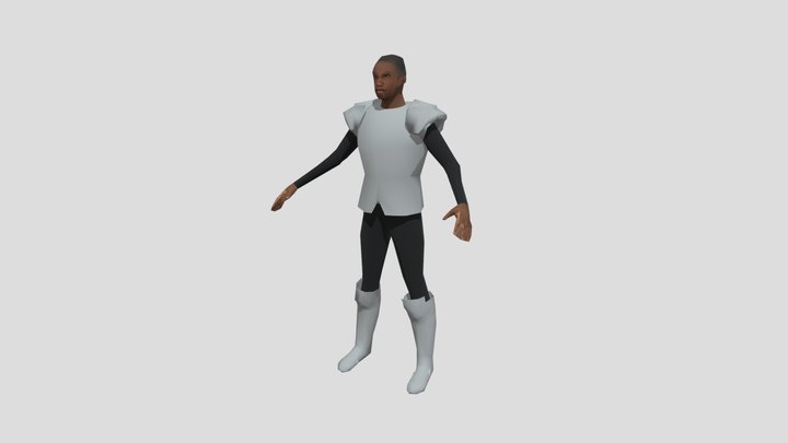Knight Charater Psx Style 3D Model