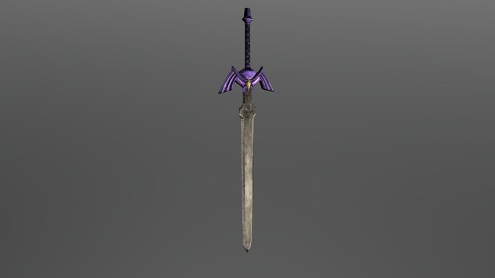 Low Poly Hyrule Sword 3D Model