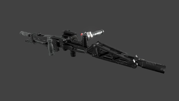 M56 Smart Gun - Next Gen Asset XB2002 3D Model