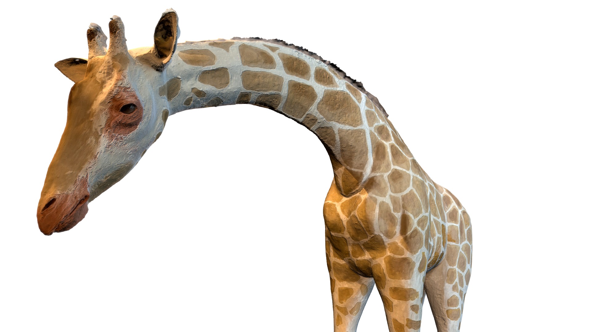3D model Girafe - This is a 3D model of the Girafe. The 3D model is about a giraffe with its head tilted.