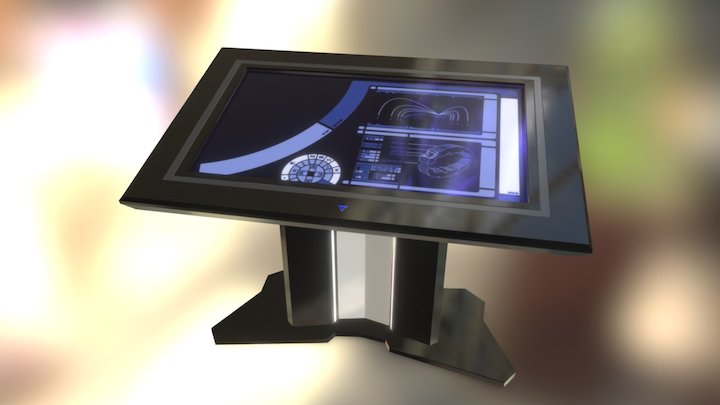 Интерактивный стол «Командир» 48" black 3D Model