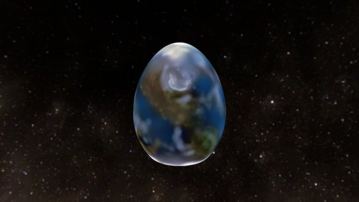Earth Day Egg 3D Model