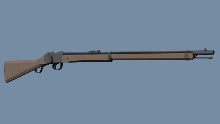 Low-Poly Martini Henry MKII – Free 3D Model STL