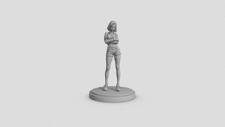 android 18 black 3D Model
