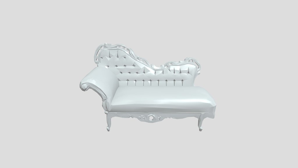 A purple chaise lounge