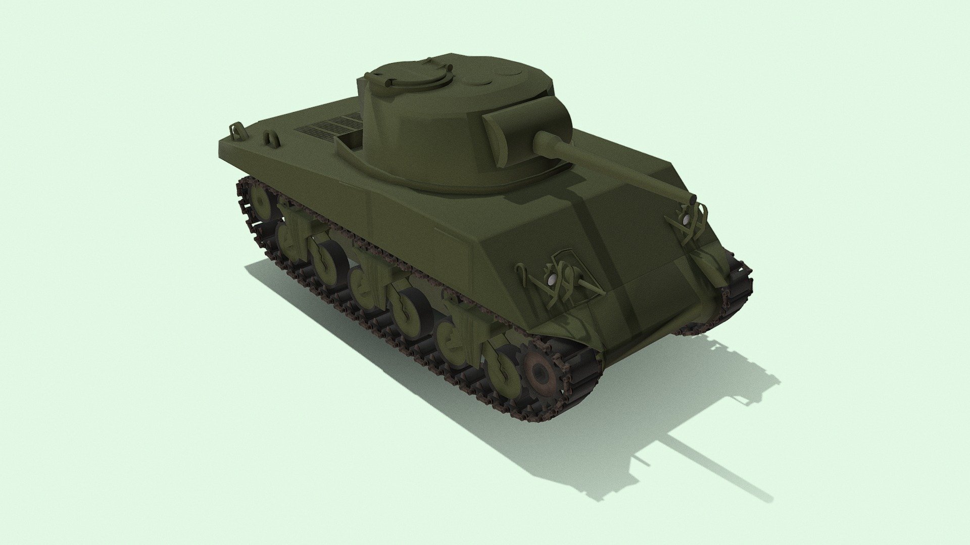 M4 Sherman - Low poly - Download Free 3D model by Blankly Rabbit