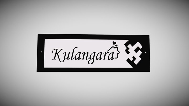 Name Board For Prinu 3D Model
