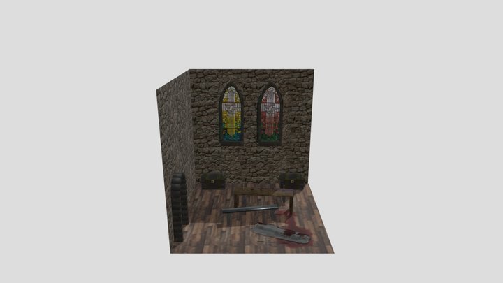 Medieval Murder Mystery Banquet Hall/Room 3D Model