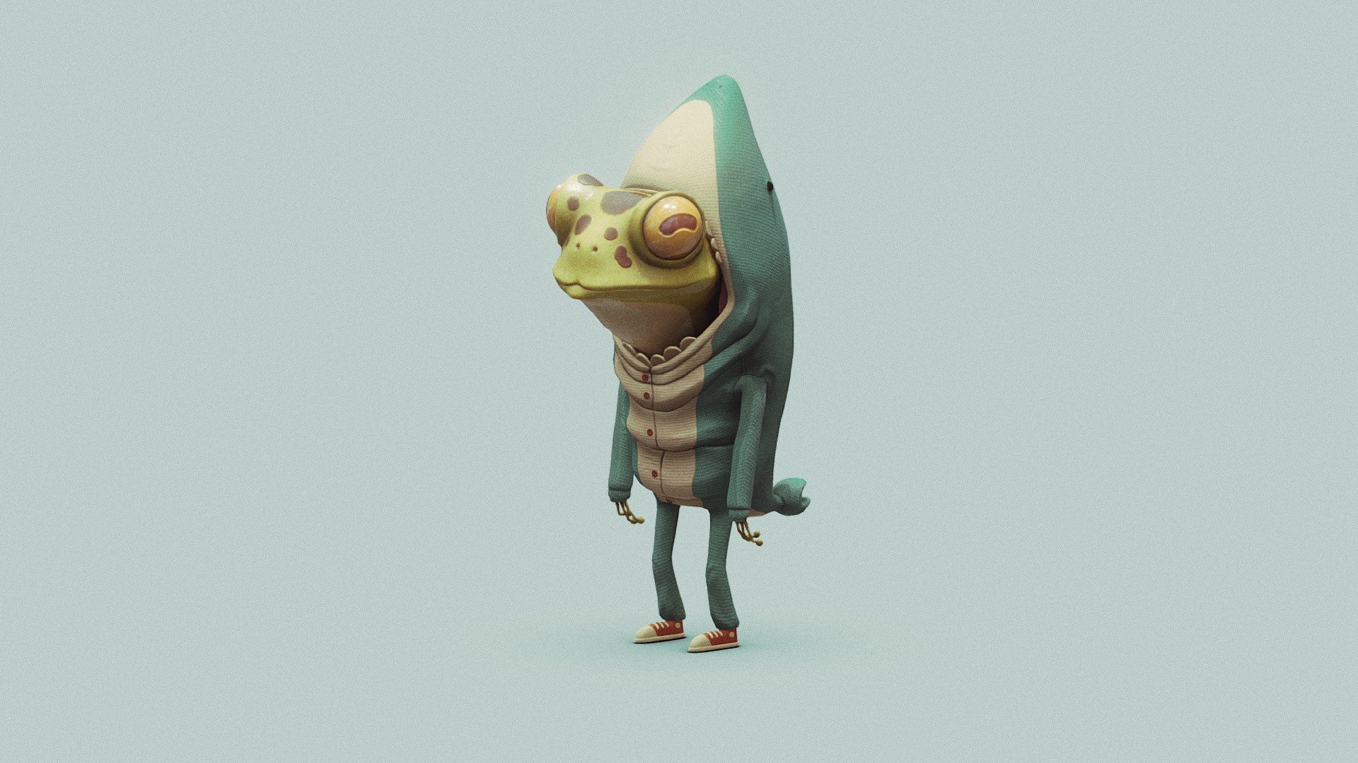 a frog or a shark — Sketchfab embed 3D viewer
