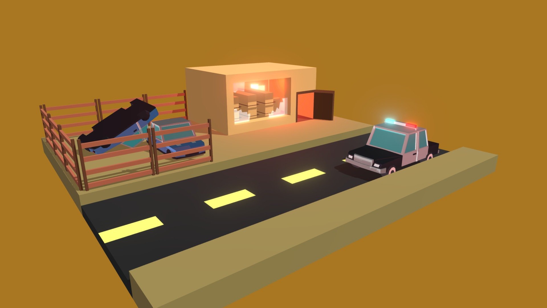 Little Town — Sketchfab embed 3D viewer
