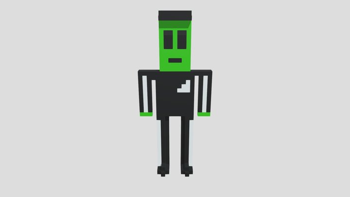 Green Gopnik 3D Model