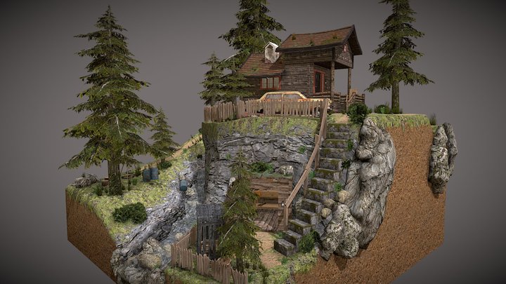 DAE Diorama - Forest Loner 3D Model