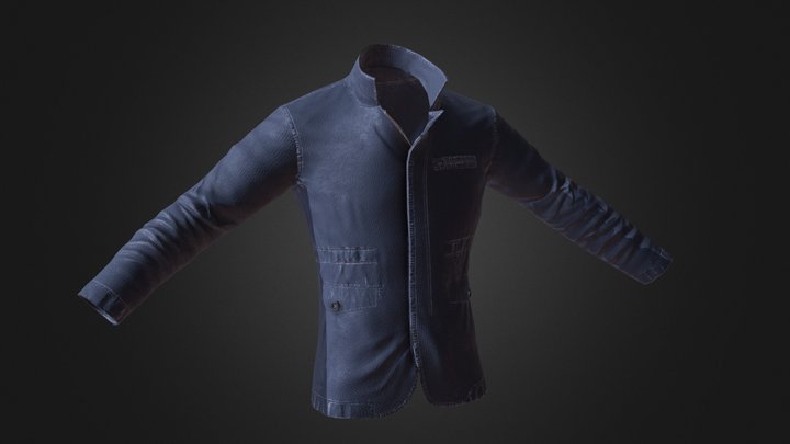 Worn Denim Jacket 3D Model