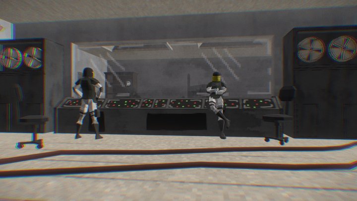 Low-poly SCP guards 3D Model