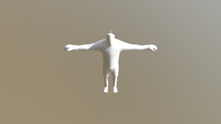 boxer with propeller beanie 3D Model