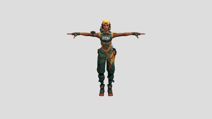Raze (T-pose) – Kostenloses 3D-Modell STL