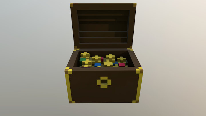 Treasure Chest (Voxel) 3D Model
