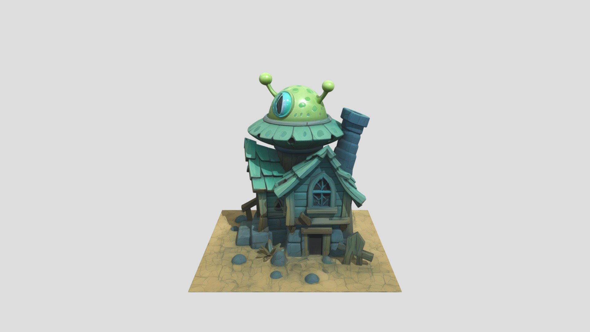 Alien Building - Download Free 3D model by klrxyz [a3f0183] - Sketchfab