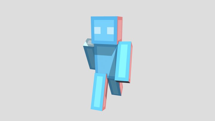 Minecraft Idle and Walking animation 3D Model