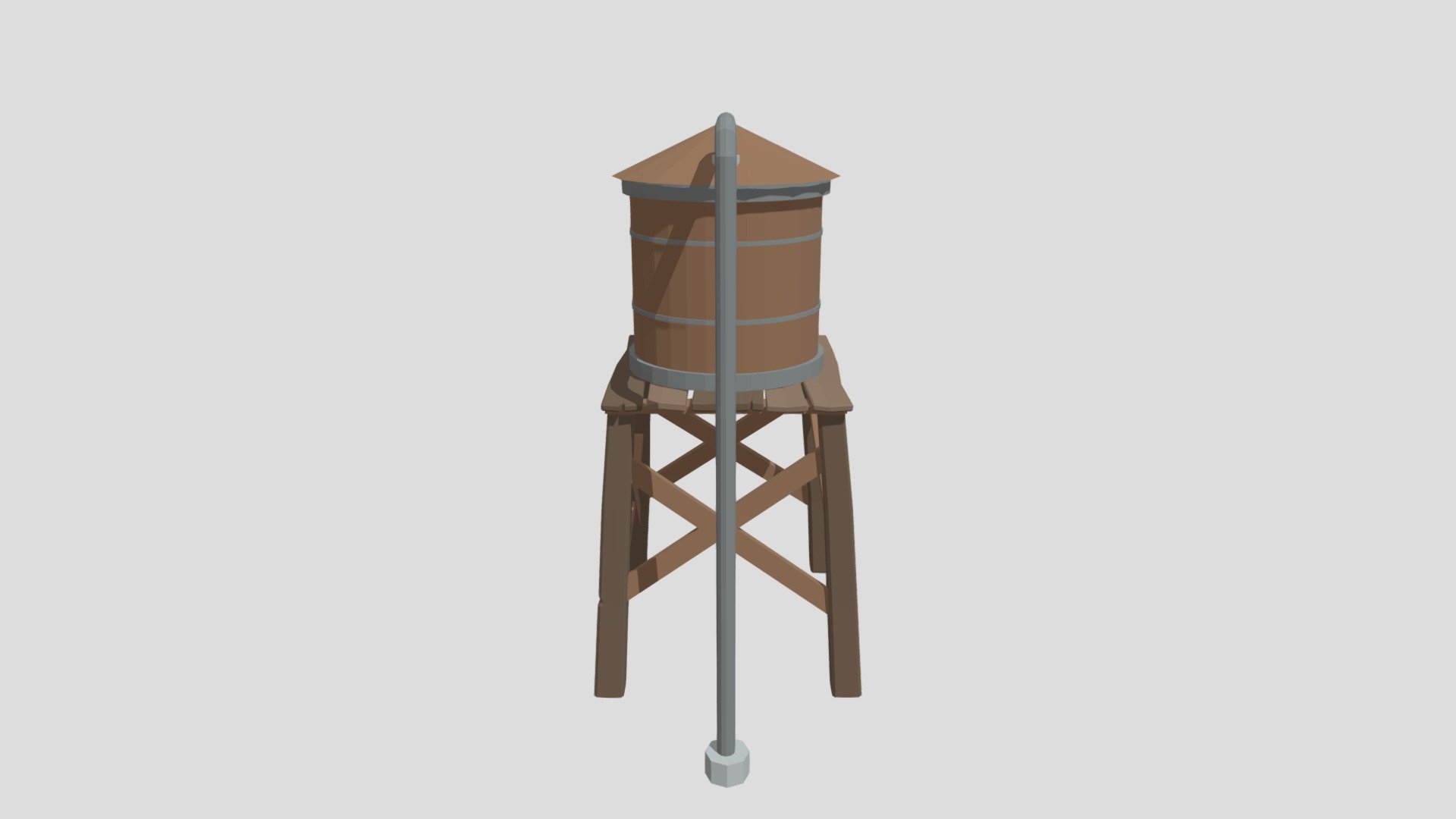 Low poly watertower