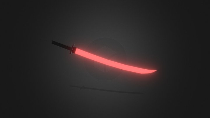 Cyberpunk Sword Low Poly 3D Model