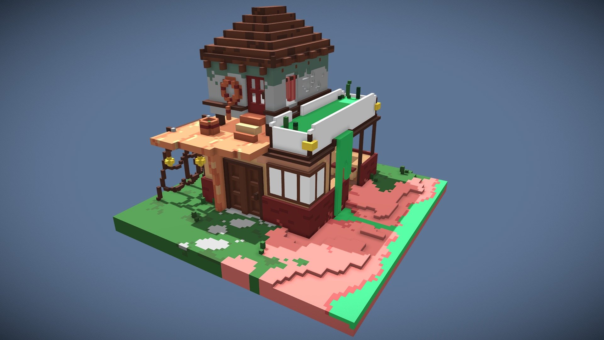 Beach Cafe - 3D model by mayymuu (@miimosa) [a3f3965] - Sketchfab