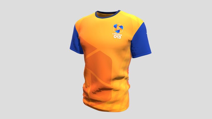 Camiseta Masculina Laranja - Coworking 013 3D Model