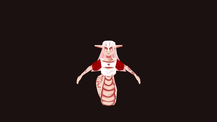 Naga Lowpoly 1 3D Model