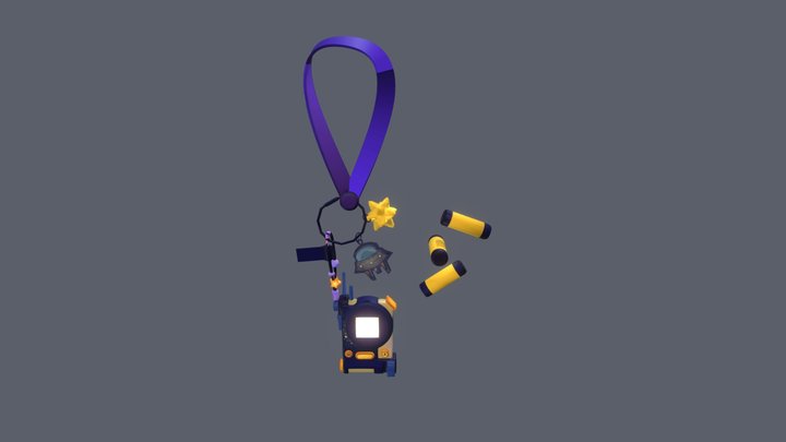 RebeccaRawers_Tamagotchi_Basecolour_Posed 3D Model