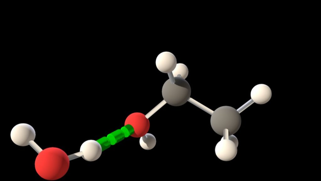 Water ethanol hydrogen bond — Sketchfab embed 3D viewer