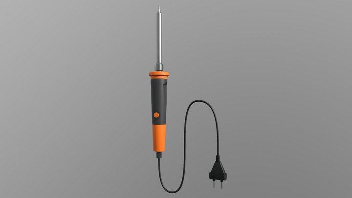 Soldering Iron 60W Adjustable Temprature 3D Model