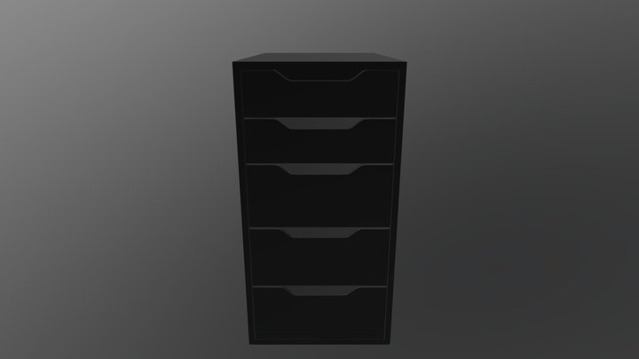IKEA Alex Drawers 3D Model