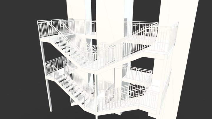 Switchback Stair v2 3D Model
