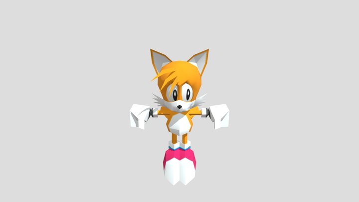 The Model Resource - Tails Classic Low- Poly 3D Model