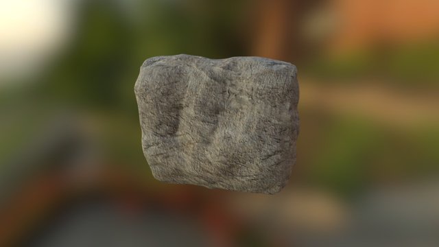 Medio Muro De Piedra 3D Model
