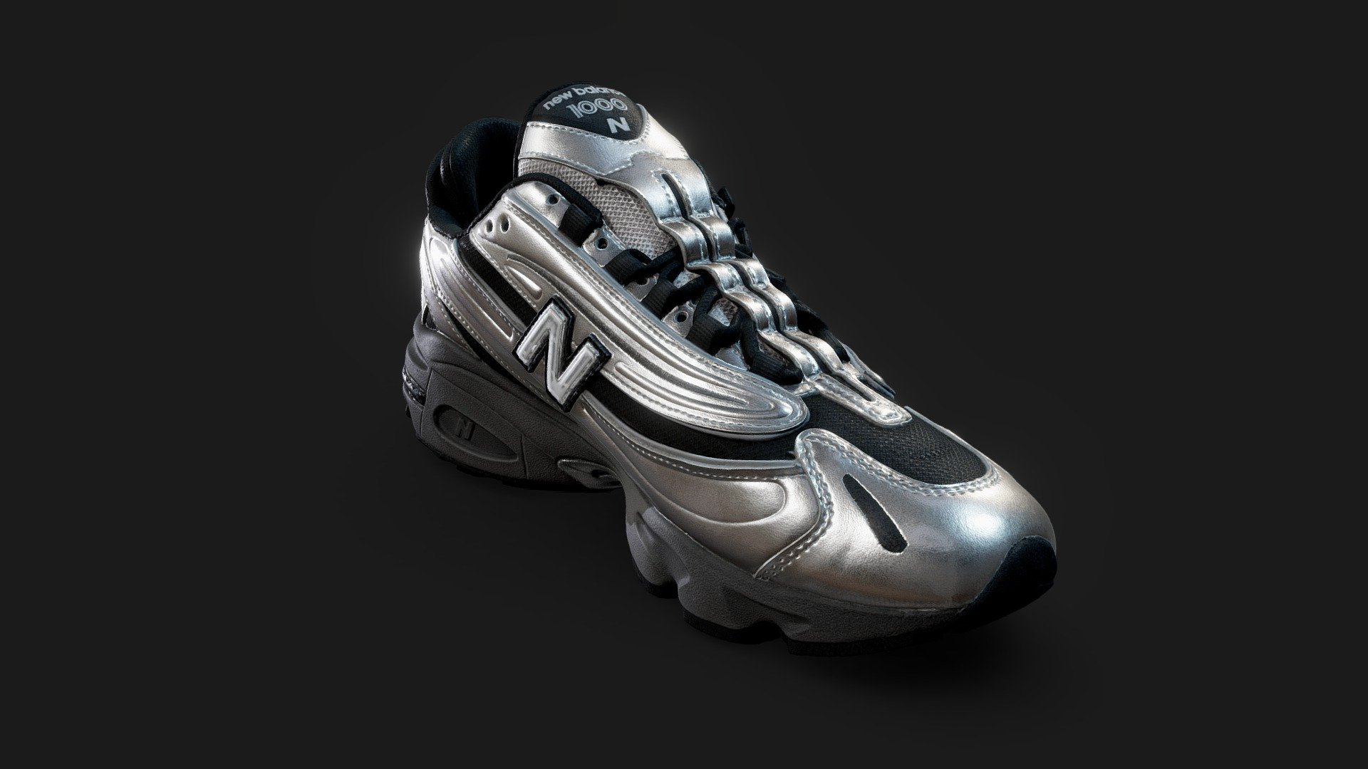 Sneaker - New Balance 1000 Silver - 3D model by M-XR [a401777