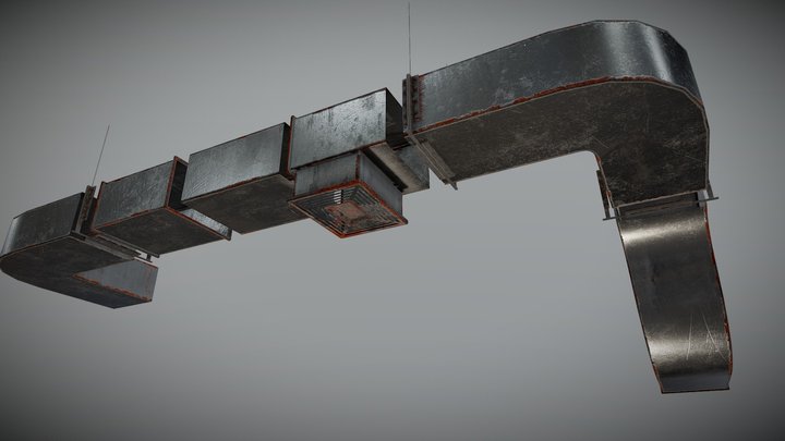 Modular air ducts / ventilation system 3D Model