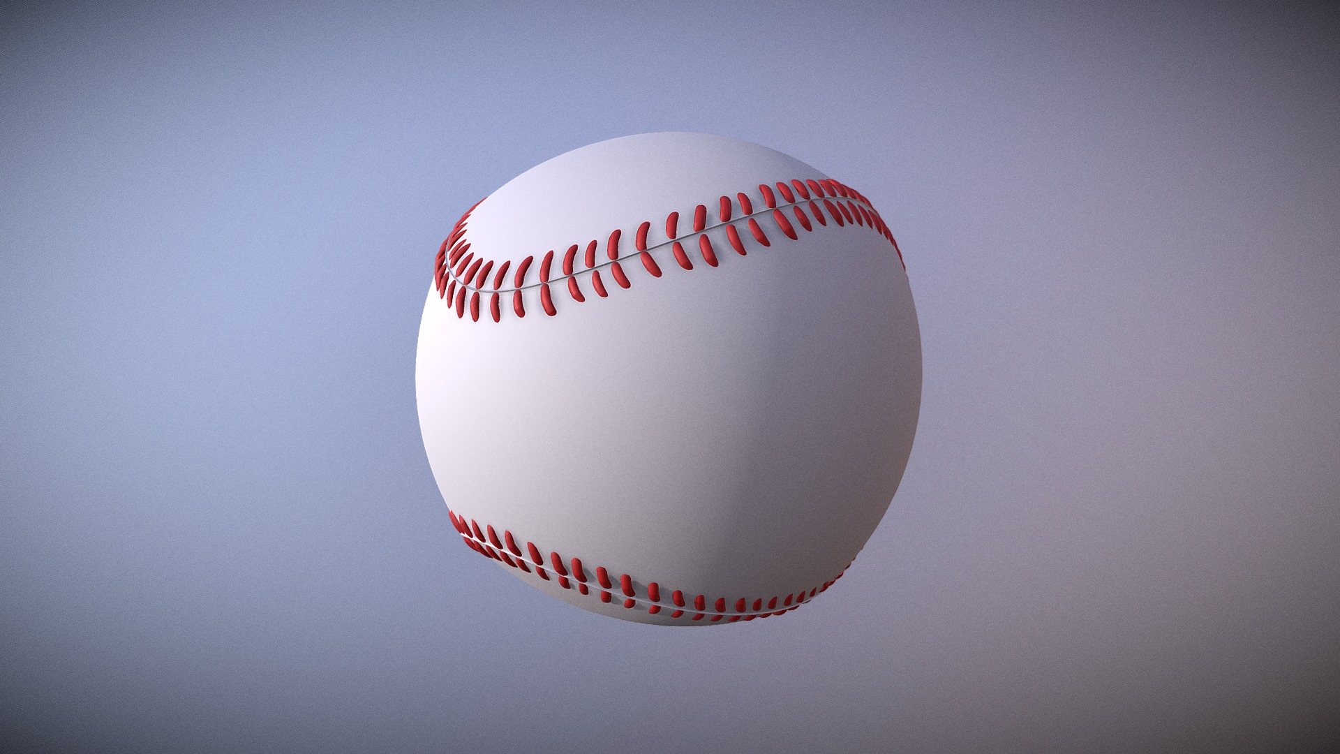 3D model Baseball - This is a 3D model of the Baseball. The 3D model is about a baseball on a white surface.