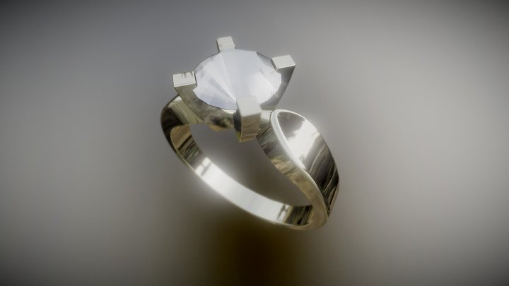 Ring with diamond 3D Model