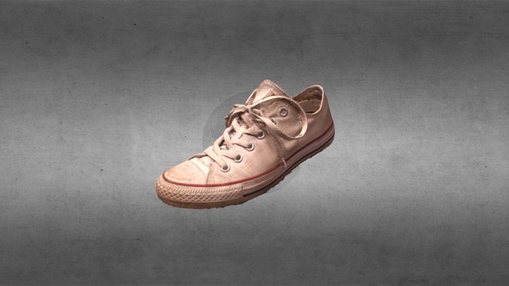 White Shoe Photogrammetry 3D Model