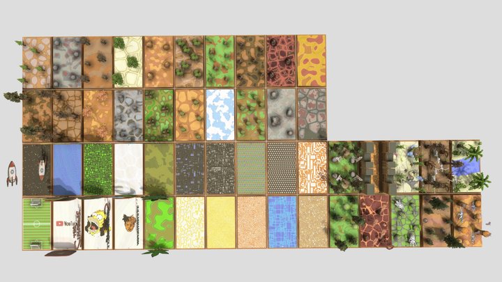 136x73 - 50x Practice Arena 3D Model