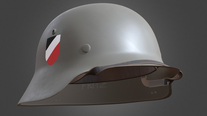Stahlhelm M35 Apple Green 3D Model