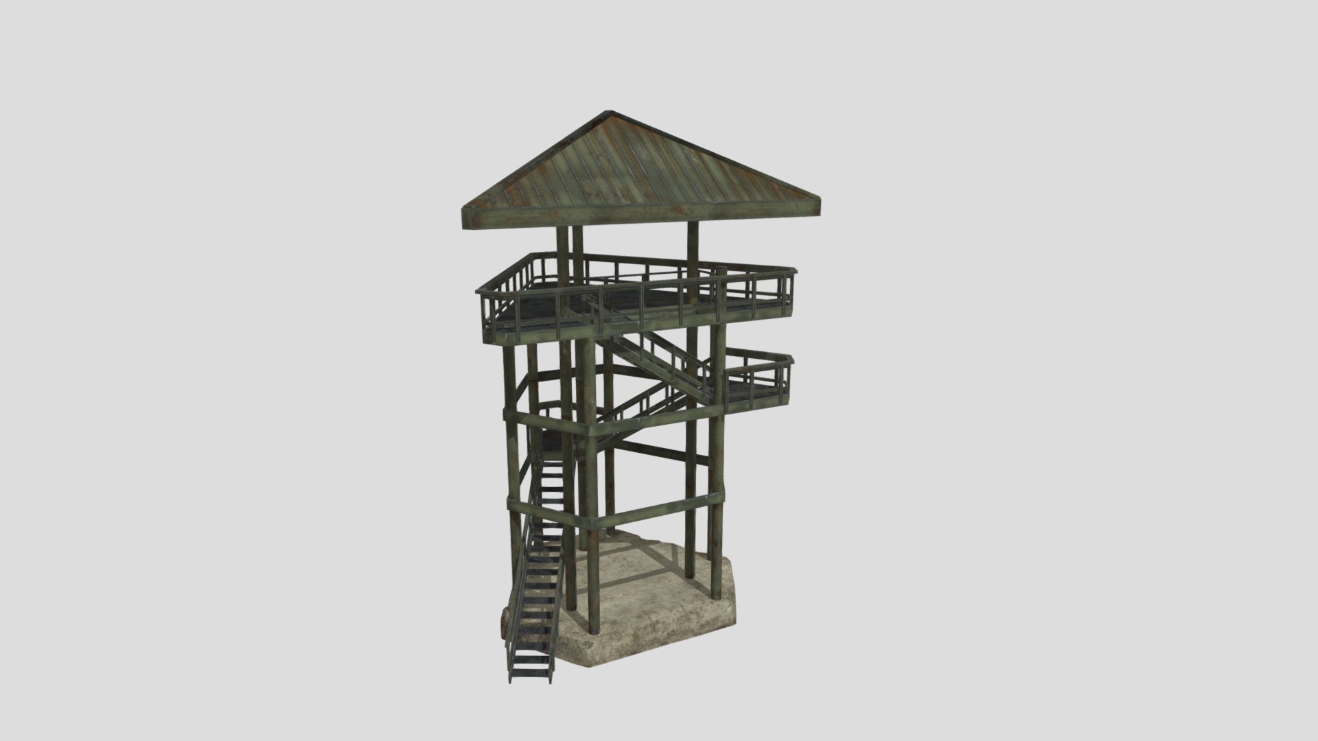 3D model Guard Tower 02 - This is a 3D model of the Guard Tower 02. The 3D model is about a small wooden structure.