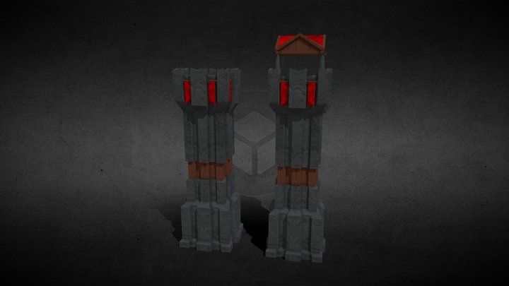 Stone Towers 3D Model