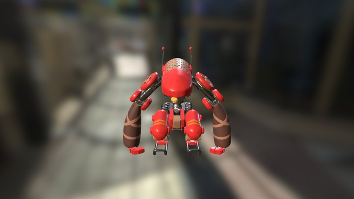 Red Mech (Robot Quest) 3D Model