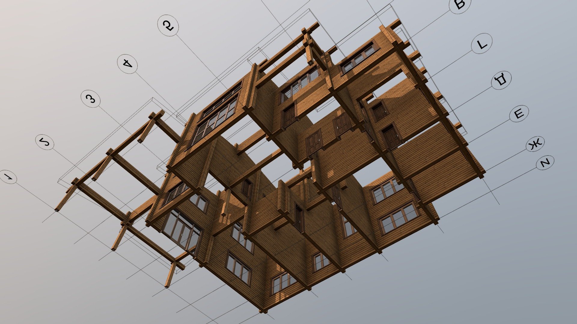 Разбрусовка дома - 3D model by 4797989A [a40a78a] - Sketchfab