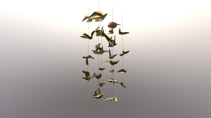 A Flutter Of Birds (Original Installation) 3D Model